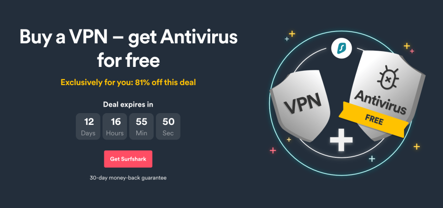 Surfshark | Best VPN to watch Love Island abroad + has an antivirus