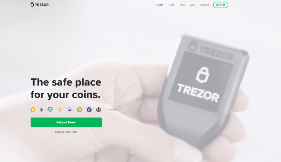 trezor homepage
