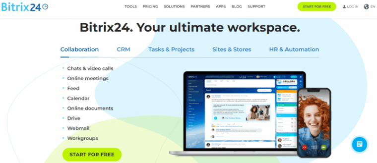 Bitrix24 is the best CRM solution for project management 
