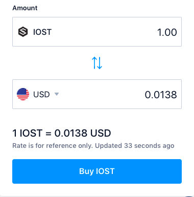 Buy IOST on Crypto.com