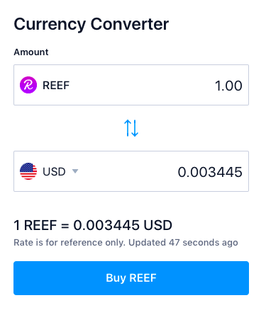 reef buy crypto