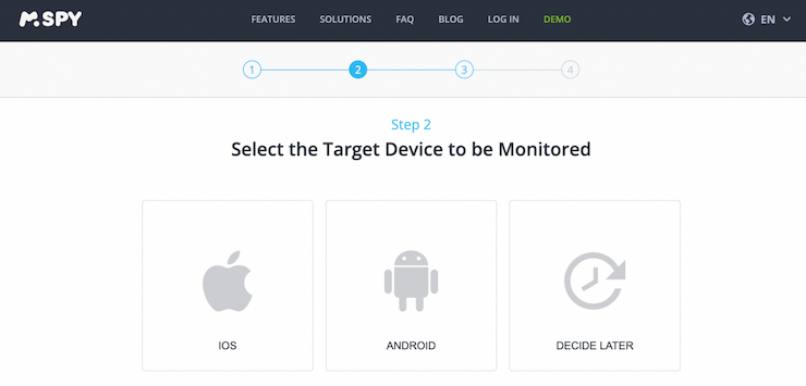 Choose a device for tracking