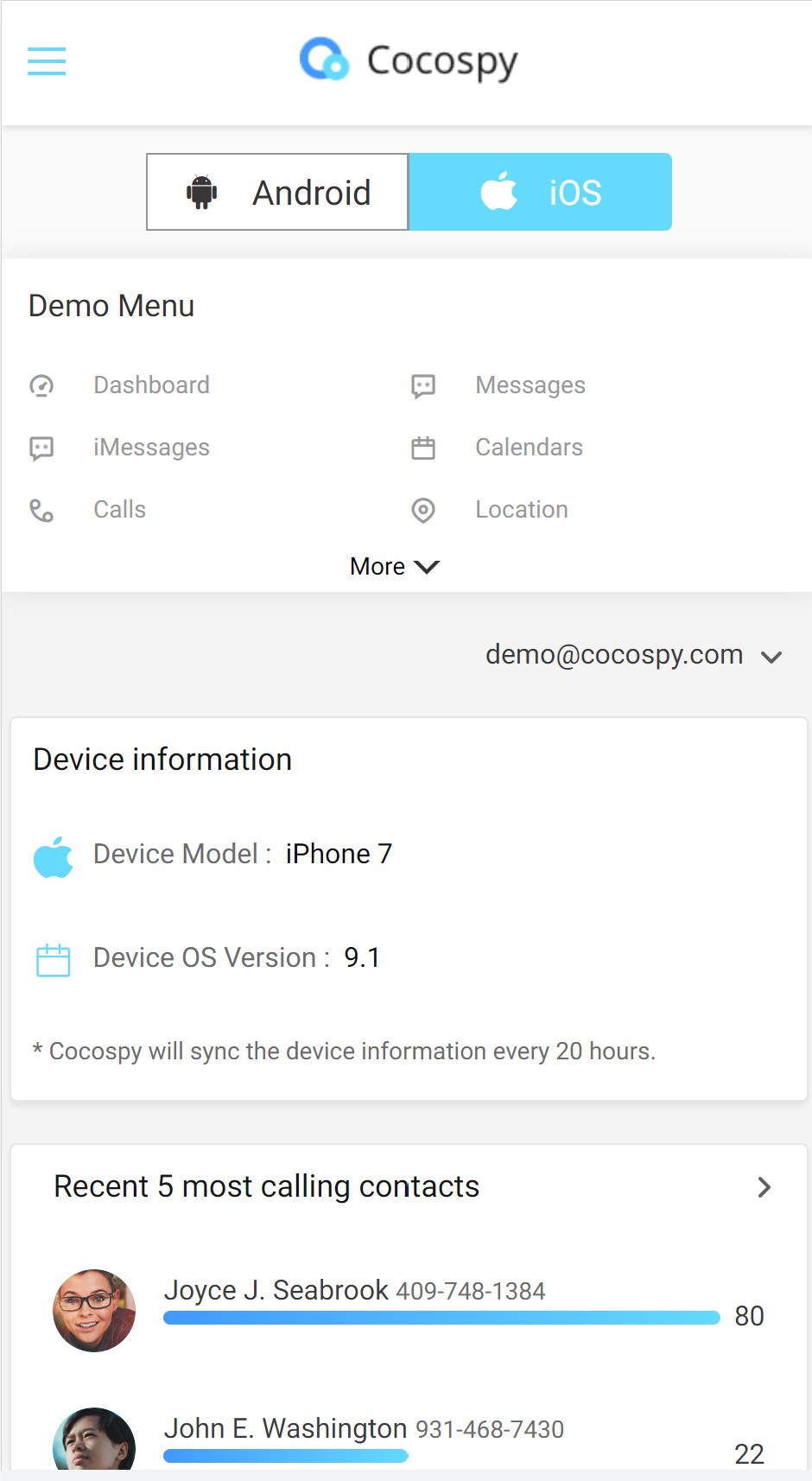 Recenze špionážní aplikace Cocospy dostupná pro Android a iOS