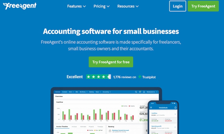 FreeAgent has user-friendly interface