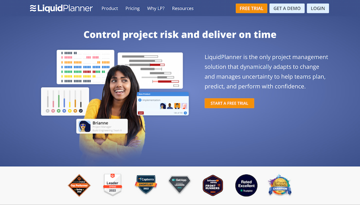 LiquidPlanner is a top-ranking risk-control project management software