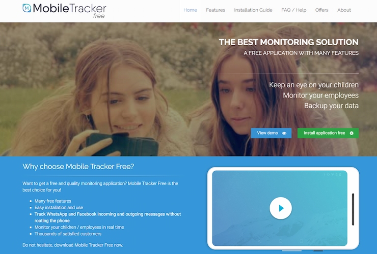 Mobile Tracker has a great free plan