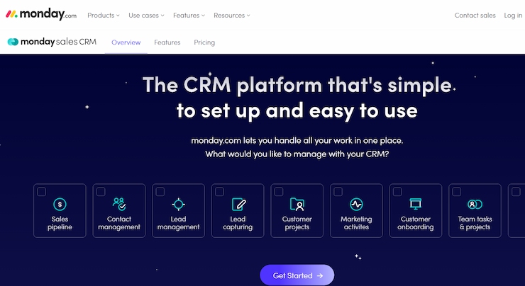 Monday is the best CRM for project management