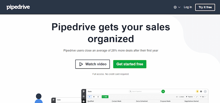 Pipedrive is an excellent sales CRM software
