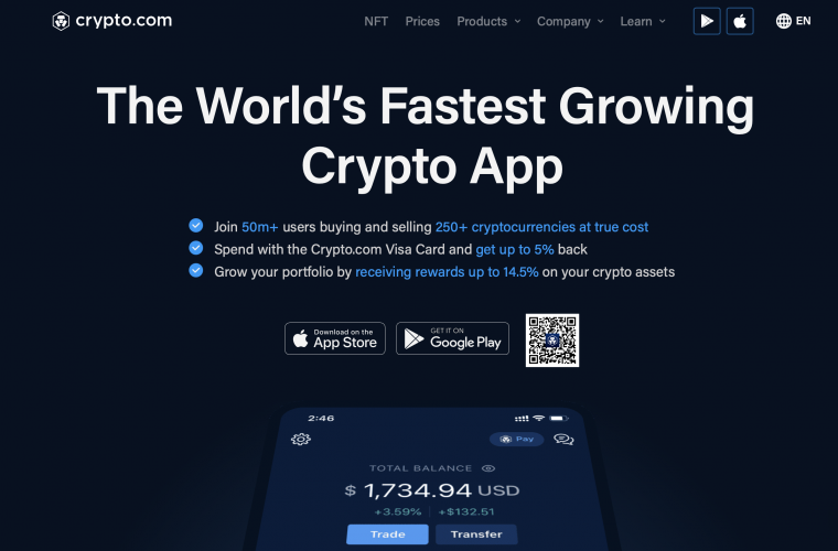Crypto.com screenshot 