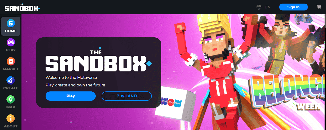 The Sandbox: gioco Metaverso misto a esperienze live