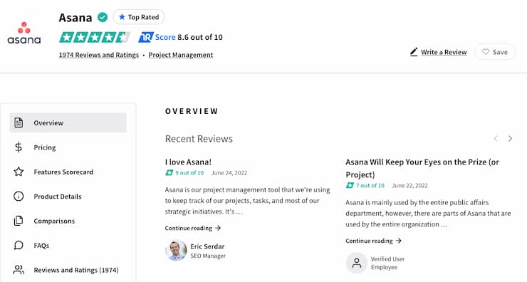 asana reviews
