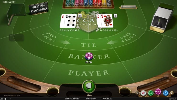 Baccarat Professional Series from the Netent brand