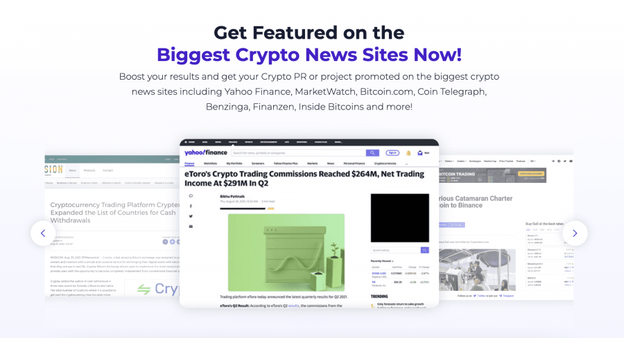CryptoPR websites