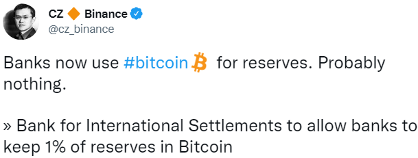 CZ Binance Twitter