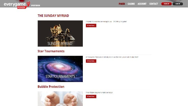 Some of the tournaments available at EveryGame