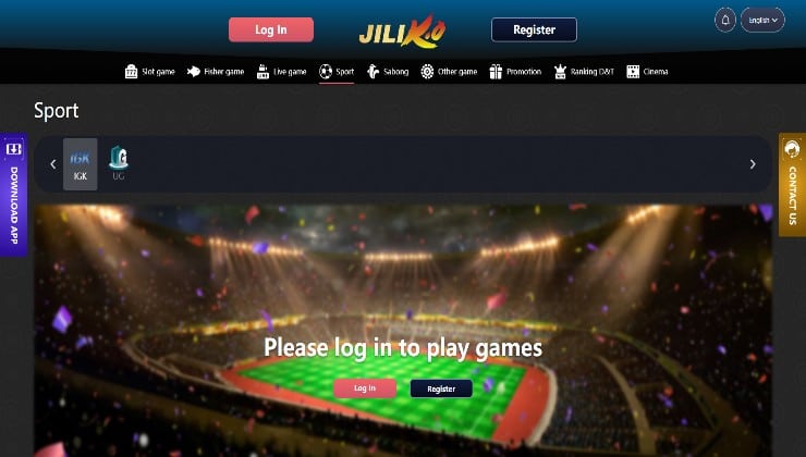 The homepage of the Jiliko sportsbook section