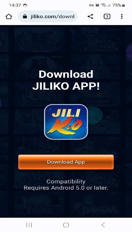The download link for the .apk file that you receive after scanning the QR code.
