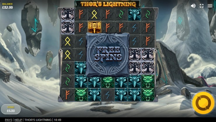 The theme of Thor’s Lightning being expressed with ideal graphics