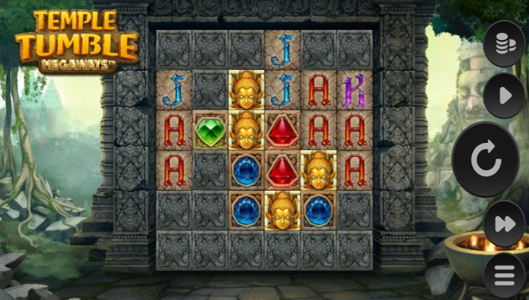 The Temple Tumble online slot game from Relax