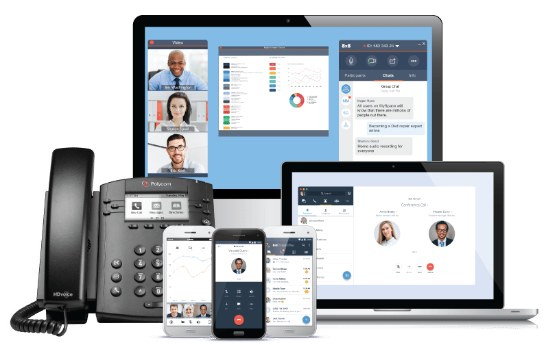 8x8's multi-device communication system for businesses