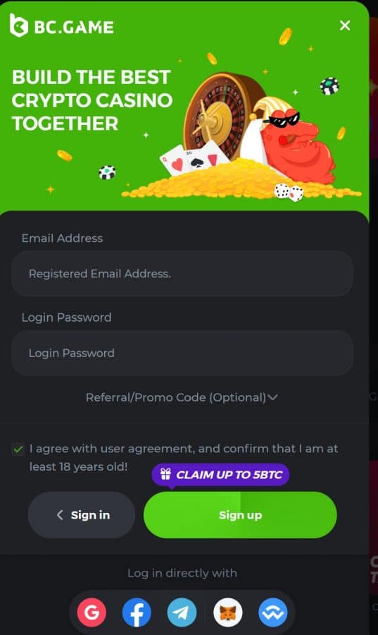 BC.Game Registration Bonus Iphone Apps