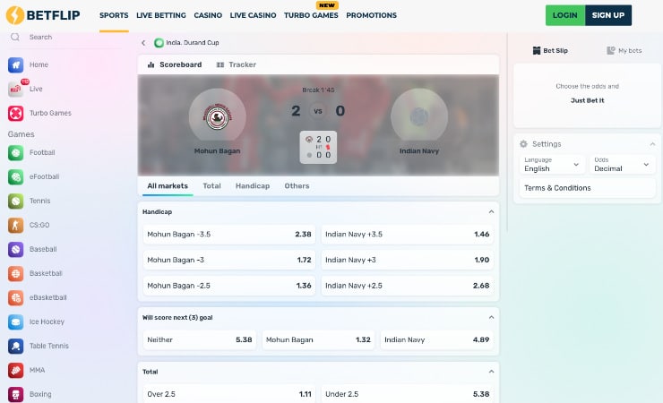 BetFlip Casino Sportsbook