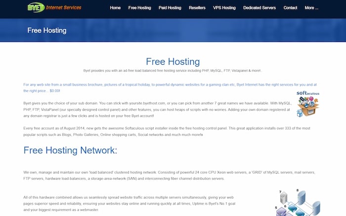 Byethost is the top no-ads free WordPress hosting solution