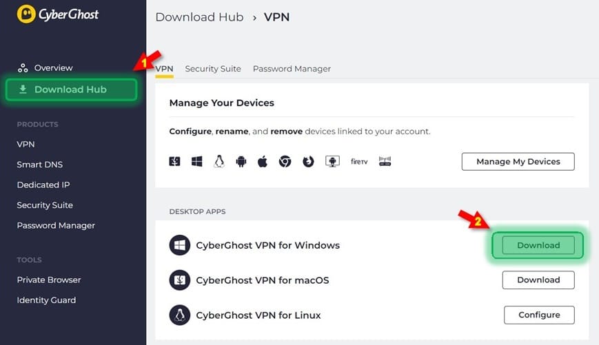 CyberGhost VPN download