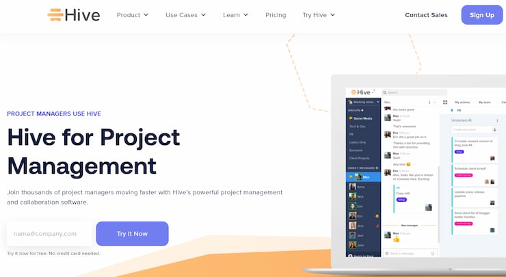 Hive is best project management software for collaboration