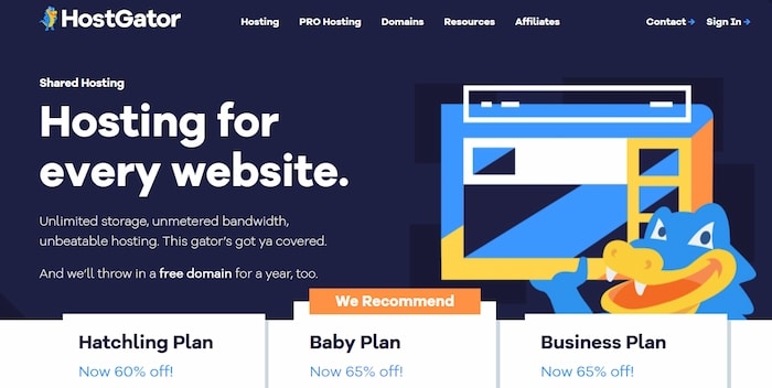 HostGator is the fastest WordPress hosting option, ideal for small businesses