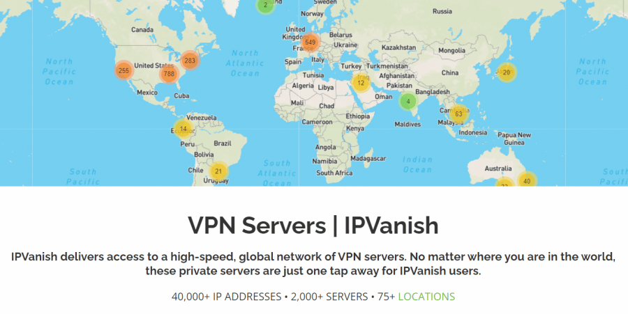 IPVanish VPN Servers