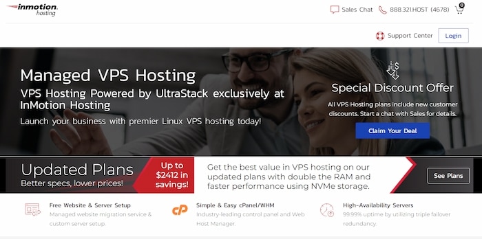 InMotion Hosting ia an affordable and fast WordPress hosting service
