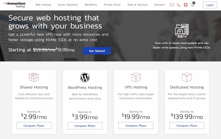 InMotion Hosting is a top choice for shared and VPS hosting