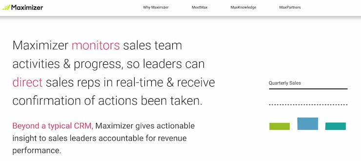 Maximizer CRM is the best CRM for sales reps with experience