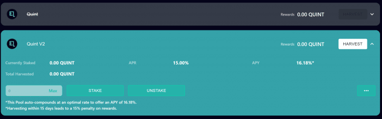 Quint Crypto Staking บัญชีดอกเบี้ยคริปโต