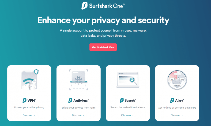 Surfshark One- The best antivirus for Servers in SMB environments