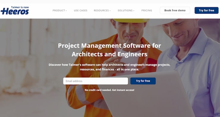 Taimer is best project management software for architects for CRM capabilities