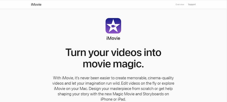 iMovie is best free green screen software