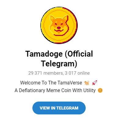 Tamadoge Telegram
