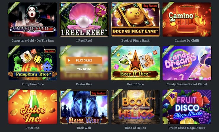 Bspin casino games category