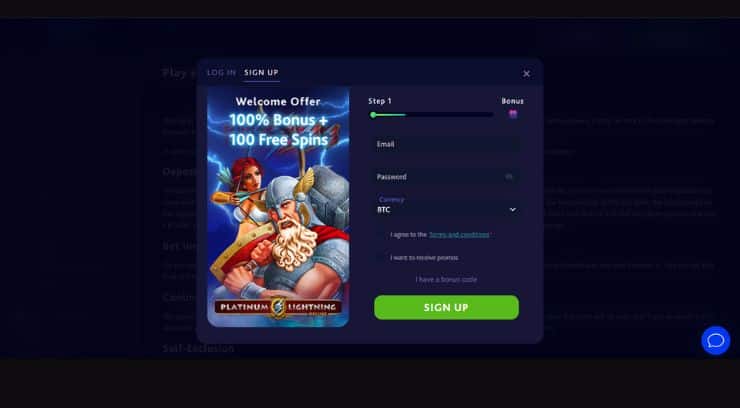 7Bit sign up form