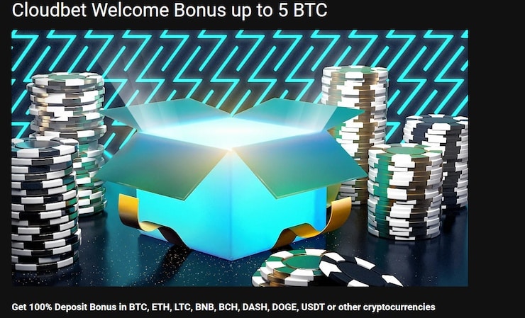 Cloudbet’s crypto welcome bonus