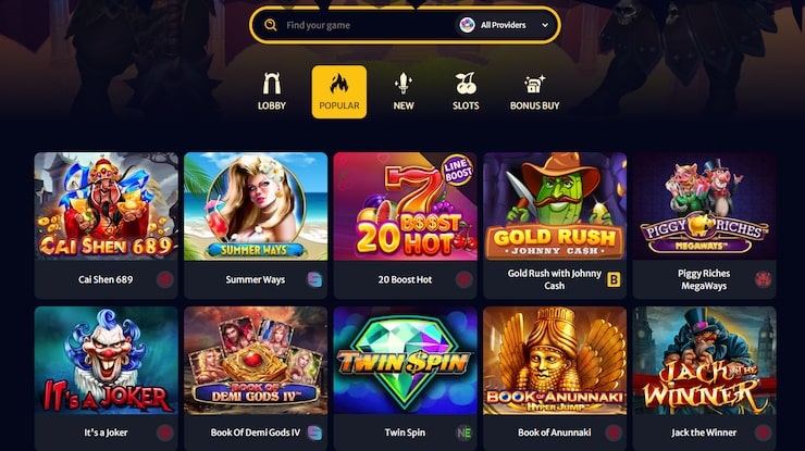 Web portal with articles on the popular article casino