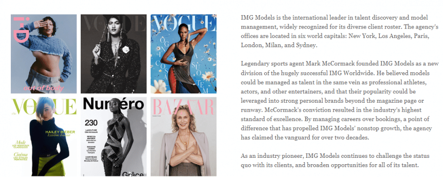 IMG Models Talent Agency