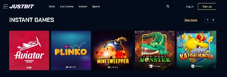 Justbit Casino review - Other Games
