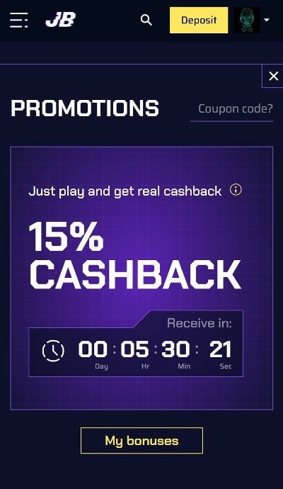 Justbit Casino review - claim bonus