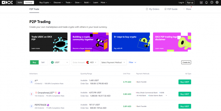 OKX P2P Trading