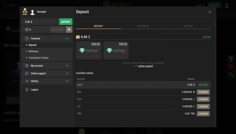 Riobet Deposit