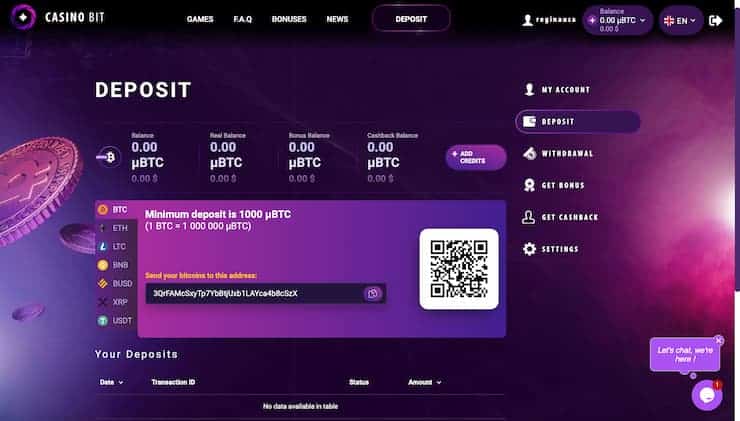 Casinobit Deposit