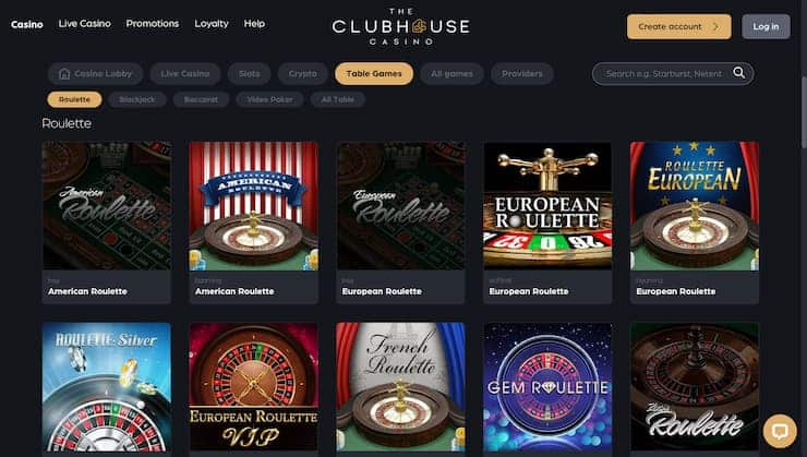 Clubhouse Casino Roulette